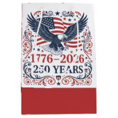 ハクトウワシ アメリカ独立250周年 ミディアムペーパーバッグ (正面)