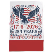 ハクトウワシ アメリカ独立250周年 ミディアムペーパーバッグ (裏面)