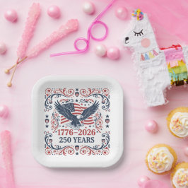 ハクトウワシ 250年の自由 2 ペーパープレート
