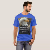 ハクトウワシ Tシャツ THE FREE AND THE BRAVE (正面フル)