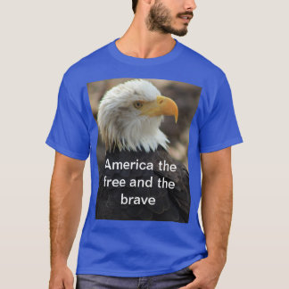 ハクトウワシ Tシャツ THE FREE AND THE BRAVE