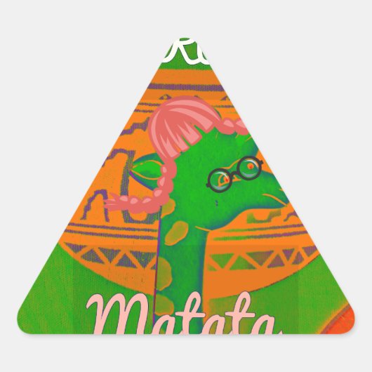 ハクナギラフェアートプリント 三角形シール (正面)