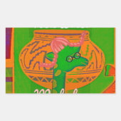 ハクナギラフェアートプリント 長方形シール (正面)