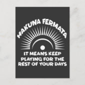 ハクナフェルマおもしろいミュージシャンギフト音楽の恋人 ポストカード (正面)