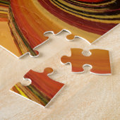 ハクナマタカッコいいレトロヴィンテージ花デザイン.jp ジグソーパズル (側面)