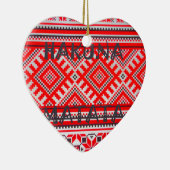 ハクナマタシームレス幾何学模様 セラミックオーナメント (右)