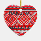 ハクナマタシームレス幾何学模様 セラミックオーナメント (正面)