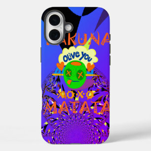 ハクナマタタかわいい素敵で素敵な愛おもしろい情 iPhone 16 PLUSケース