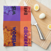 ハクナマタタの知恵に満ちた キッチンタオル (四つ折り)