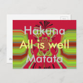 ハクナマタタは全て葉書パターンが良い ポストカード (正面/裏面)