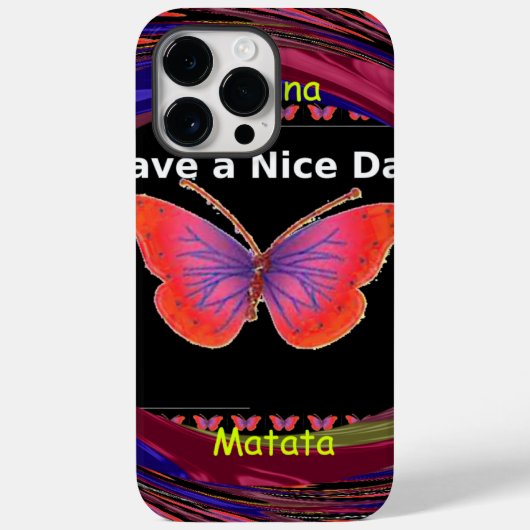 ハクナマタタアナイスデイインフィニティバタフライc Case-Mate iPhoneケース (裏面)