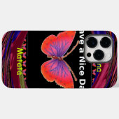 ハクナマタタアナイスデイインフィニティバタフライc Case-Mate iPhoneケース (裏面 (横))