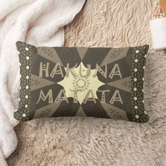 ハクナマタタアーバンファンタスティックベクトルフローラデザイン ランバークッション (ブランケット)