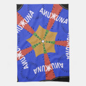 ハクナマタタイリディセント青 キッチンタオル (縦)