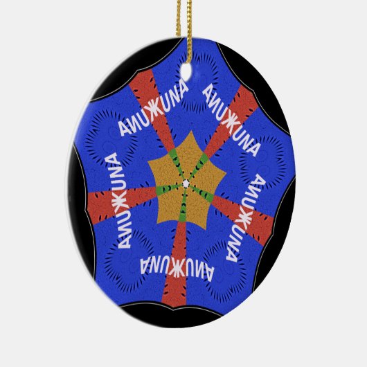 ハクナマタタイリディセント青 セラミックオーナメント (右)