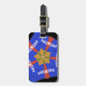 ハクナマタタイリディセント青 ラゲッジタグ (正面縦)