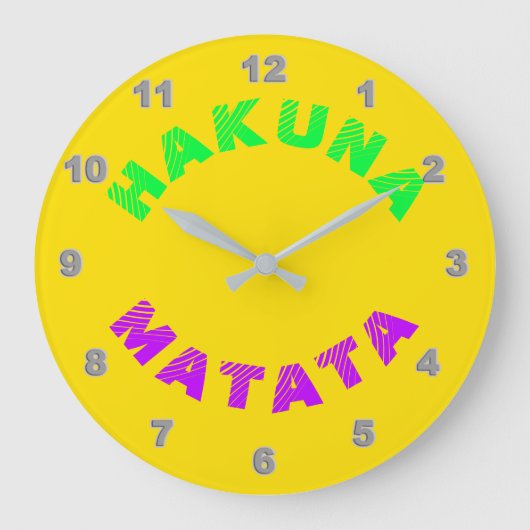 ハクナマタタウォールクロック ラージ壁時計 (正面)