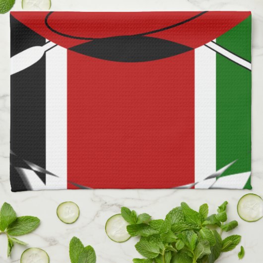 ハクナマタタカライブケニア キッチンタオル (折り畳み)