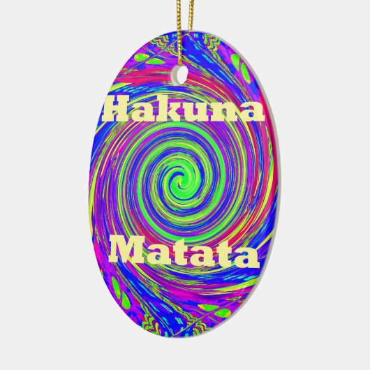 ハクナマタタカラーズデザイン鮮やかズ セラミックオーナメント (左)