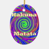 ハクナマタタカラーズデザイン鮮やかズ セラミックオーナメント (正面)