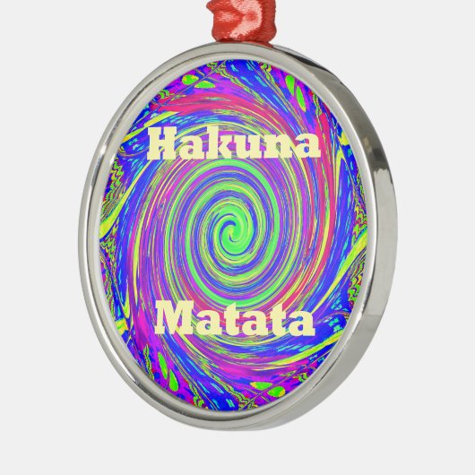 ハクナマタタカラーズデザイン鮮やかズ メタルオーナメント (左)