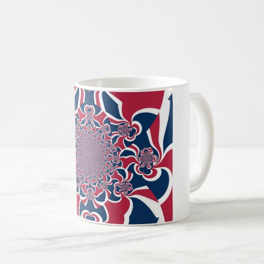 ハクナマタタギフトスタイリッシュトレンディーred and blue.jp コーヒーマグカップ (正面右)