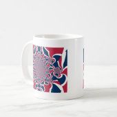 ハクナマタタギフトスタイリッシュトレンディーred and blue.jp コーヒーマグカップ (正面左)