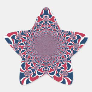 ハクナマタタギフトスタイリッシュトレンディーred and blue.jp 星シール