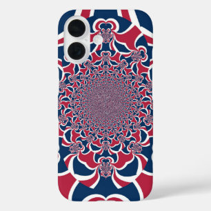 ハクナマタタギフトスタイリッシュトレンディーred and blue.jp iPhone 16ケース