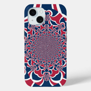 ハクナマタタギフトスタイリッシュトレンディーred and blue.jp iPhone 15ケース