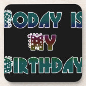 ハクナマタタギフト今日は私の誕生日.png コースター (正面)