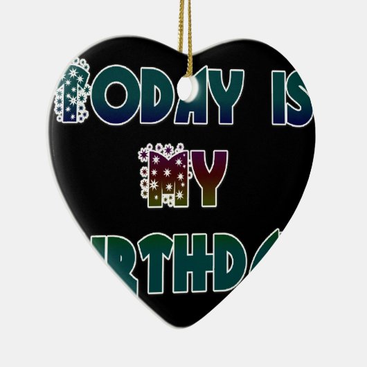 ハクナマタタギフト今日は私の誕生日.png セラミックオーナメント (右)