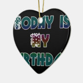 ハクナマタタギフト今日は私の誕生日.png セラミックオーナメント (左)