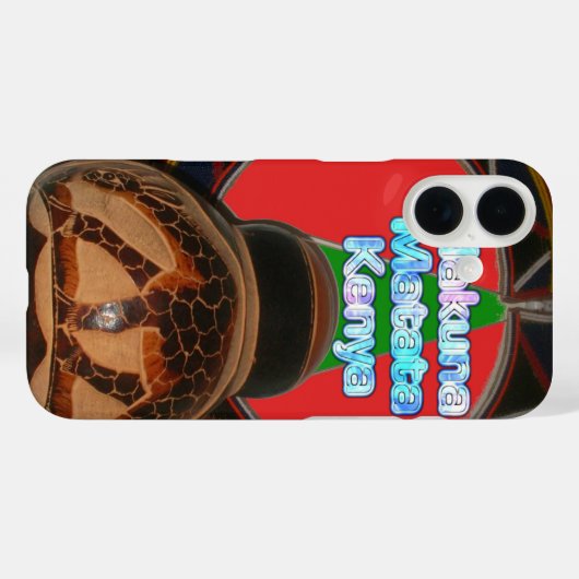 ハクナマタタケニアアートプリント Case-Mate iPhoneケース (裏面 (横))