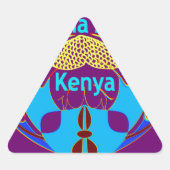 「ハクナマタタケニヤ」バタフライアートプリント/グラフィック 三角形シール (正面)