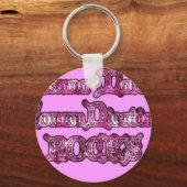 ハクナマタタコミュニケーションロックスアートプリント キーホルダー (正面)