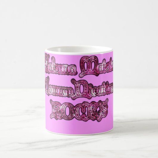 ハクナマタタコミュニケーションロックスアートプリント コーヒーマグカップ (中央)