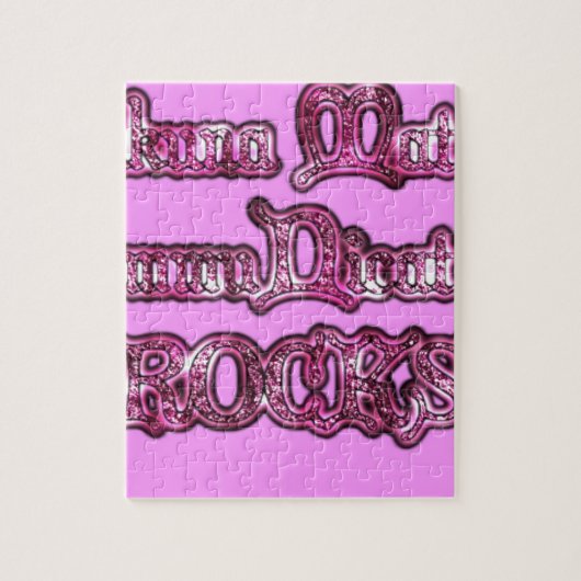 ハクナマタタコミュニケーションロックスアートプリント ジグソーパズル (縦)