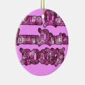 ハクナマタタコミュニケーションロックスアートプリント セラミックオーナメント (右)