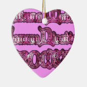 ハクナマタタコミュニケーションロックスアートプリント セラミックオーナメント (右)