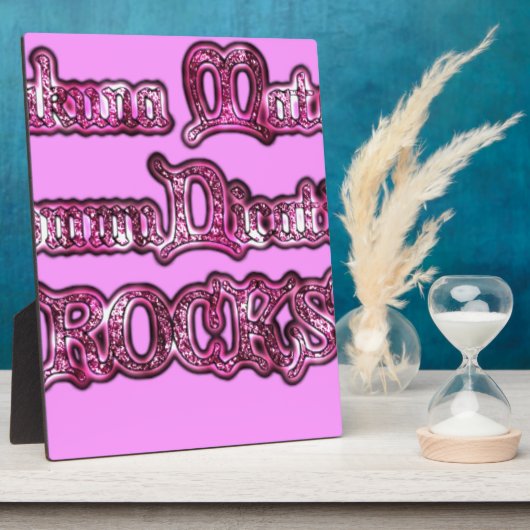 ハクナマタタコミュニケーションロックスアートプリント フォトプラーク (側面)