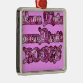 ハクナマタタコミュニケーションロックスアートプリント メタルオーナメント (右)