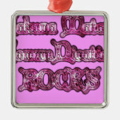 ハクナマタタコミュニケーションロックスアートプリント メタルオーナメント (正面)