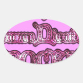 ハクナマタタコミュニケーションロックスアートプリント 楕円形シール (正面)