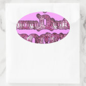 ハクナマタタコミュニケーションロックスアートプリント 楕円形シール (バッグ)