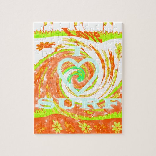 ハクナマタタサマーベビーキッズ私は愛するサーフィン..png ジグソーパズル (縦)