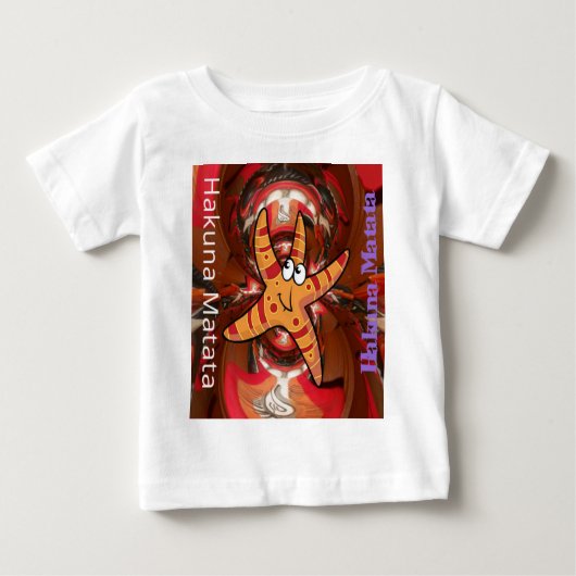 ハクナマタタスタフィッシュデザイン ベビーTシャツ (正面)