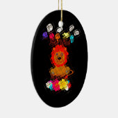 ハクナマタタタカワイイベビーライオンキングデザイン セラミックオーナメント (右)