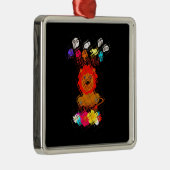 ハクナマタタタカワイイベビーライオンキングデザイン メタルオーナメント (右)