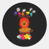 ハクナマタタタカワイイベビーライオンキングデザイン ラウンドシール (正面)